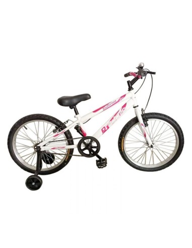 Prado vélo enfant bellerina 20'' pour fille blanc & rose