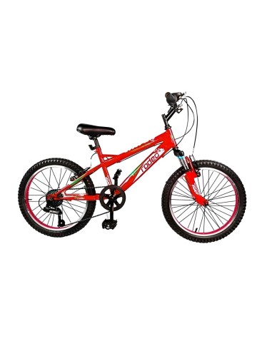 Vélo enfant 20 pouces Rodeo avec 6 vitesses rouge