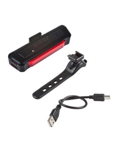 Feu arrière de Vélo RPL-2261 rechargeable par USB rouge