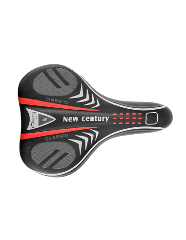 Selle confort de VTT noir et rouge