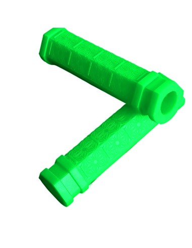 Paire de poignées de guidon de vélo en silicone vert