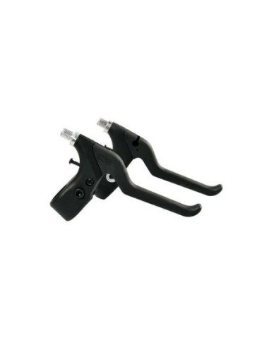 Pair de Leviers de Frein VTT V-Brake 3 Doigts  Aluminium noir