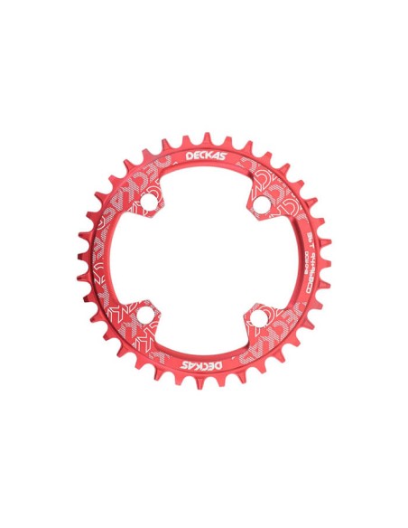 Deckas 96BCD 94BCD Plateau Symétrique Rond Vtt Vélo 32 Dents Rouge