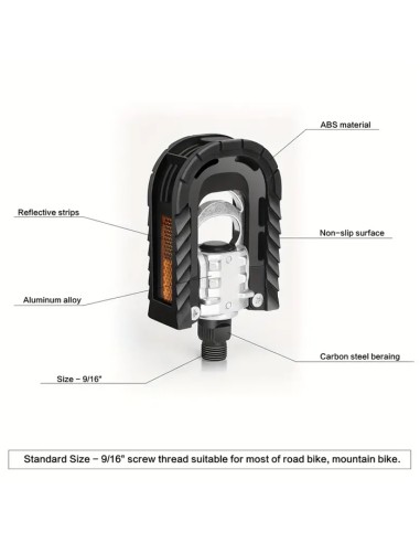 Paire pédales de vélo pliante 100 x 71 mm en...