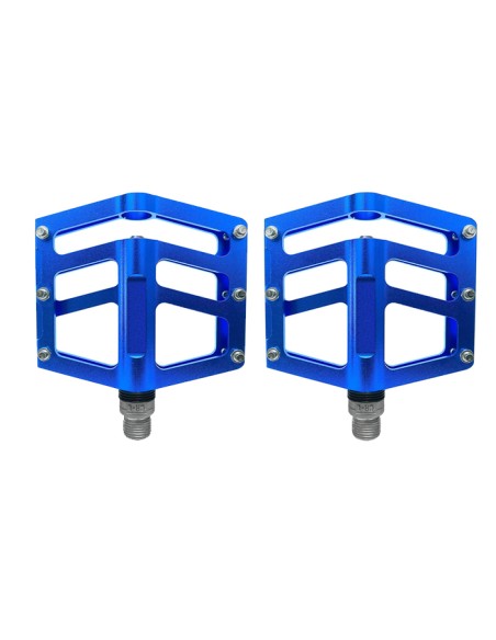 Paire Pédale VTT & BMX Krayton en aluminium 108x102mm Bleu