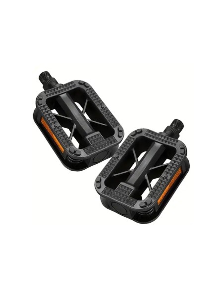 Paire pédales ultralégères à plateforme 88 x68 mm Noir