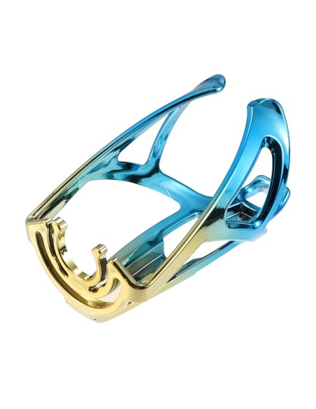 Porte-bidon de vélo en plastique bleu doré
