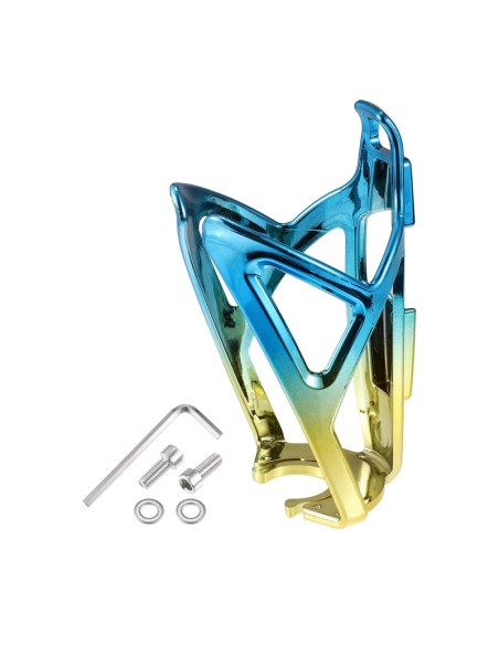 Porte-bidon de vélo en plastique bleu doré