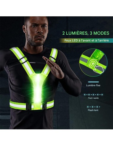 Gilet Réfléchissant LED rechargeable par USB
