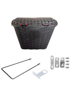 Panier de vélo avant en plastique noir 2