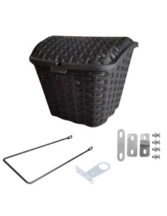 Panier de vélo avant en plastique noir