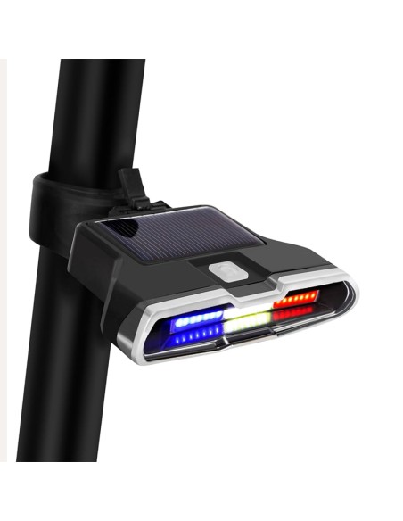 Feux arrière à énergie solaire pour vélo rechargeable avec USB type C