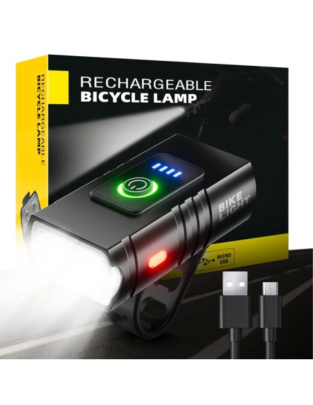 Éclairage avant de vélo rechargeable par USB