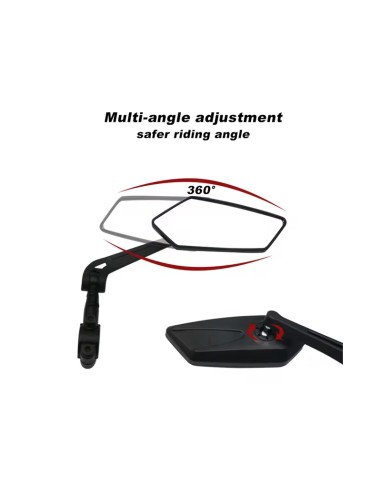 Paire de rétroviseur vélo orientable avec bras... Paire de rétroviseur vélo orientable avec bras...