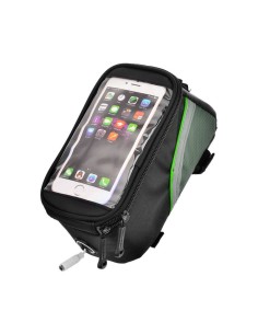 Sacoche de cadre de vélo pour smartphones noir et vert