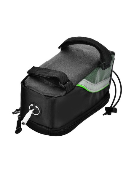 Sacoche de cadre de vélo pour smartphones noir et vert