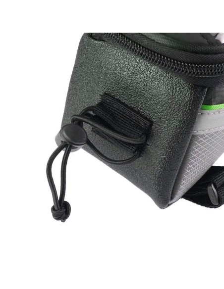 Sacoche de cadre de vélo pour smartphones noir et vert
