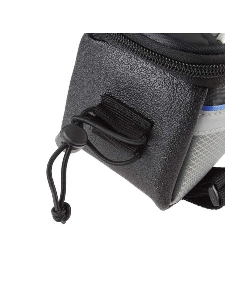 Sacoche de cadre de vélo pour smartphones noir et bleu