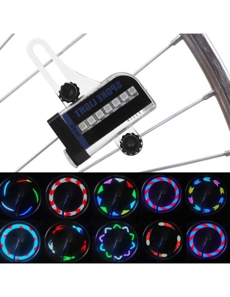 Éclairage de rayons de vélo - 14 lumières LED