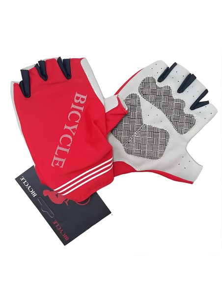 Gants de Cyclisme demi-doigt ultraléger rouge M