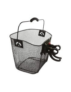 Panier avant de vélo avec fixation clip noir