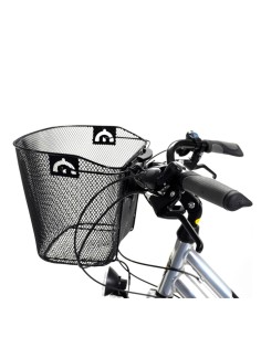 Panier avant de vélo avec fixation clip noir 2