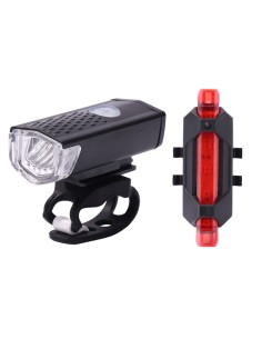 Kit éclairage vélo LED avant arrière rechargeable par USB