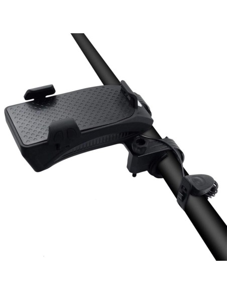 Éclairage de Vélo Multifonction 4 en 1 USB Rechargeable avec Support GSM + klaxon de vélo + Power Bank