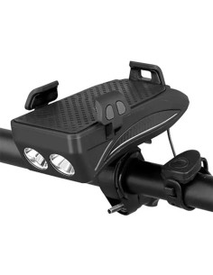 Éclairage de Vélo Multifonction 4 en 1 USB Rechargeable...