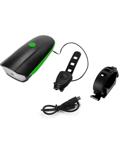 Éclairages avant de vélo LED avec klaxon 120 dB...