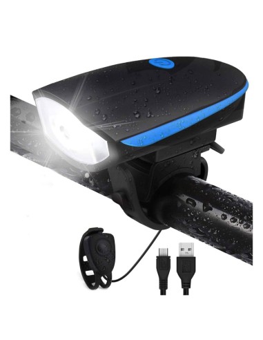 Éclairages avant de vélo LED avec klaxon 120 dB...