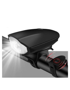 Éclairages avant de vélo LED avec klaxon 120 dB noir 2