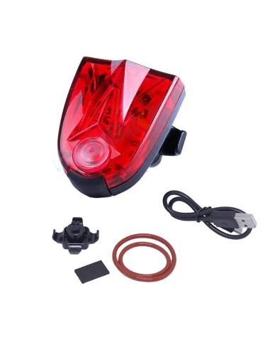 Feu arrière LD02 pour vélo rechargeable par USB
