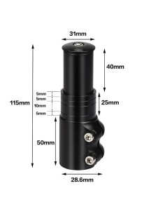 Rehausse potence VTT noir 2