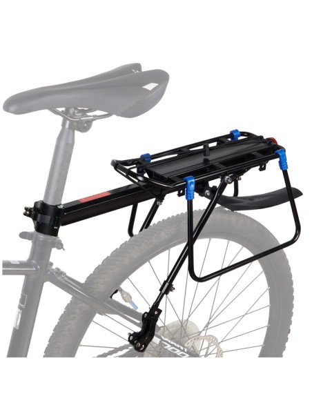 Porte bagage vélo Aluminium sur tige de selle avec Réflecteur