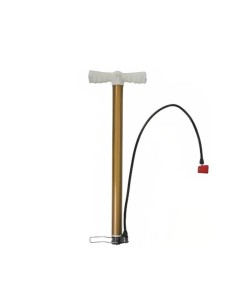 Pompe vélo à main avec embout double tête -doré