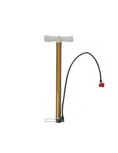 Pompe vélo à main avec embout double tête -doré