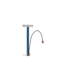 Mini Pompe vélo à main avec embout double tête - bleu