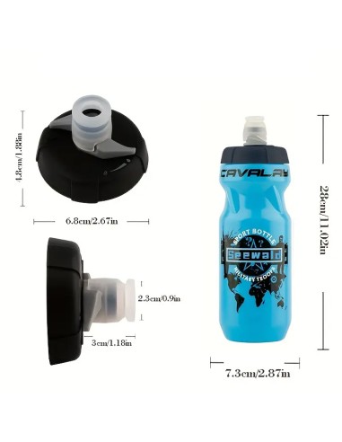 Bouteille d'eau de vélo bleu 610ml