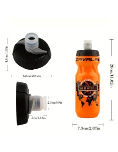 Bouteille d'eau de vélo orangé 610ml 2