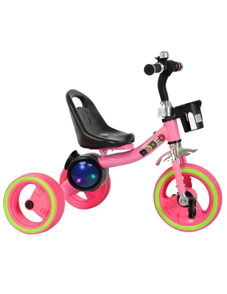 Tricycle rodeo rose avec musique et lumière