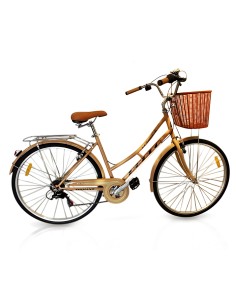 Vélo de ville Rodeo 6026 C6V avec panier Beige