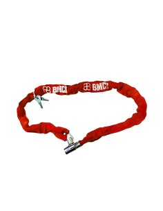 Chaîne vélo antivol rouge avec cadenas