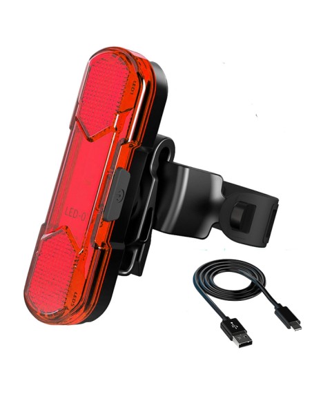 Feu arrière AS1010 de vélo avec rechargeable par USB rouge