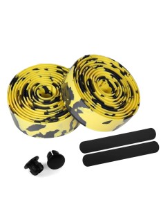 Ruban de camouflage poignée pour guidon Noir et Jaune