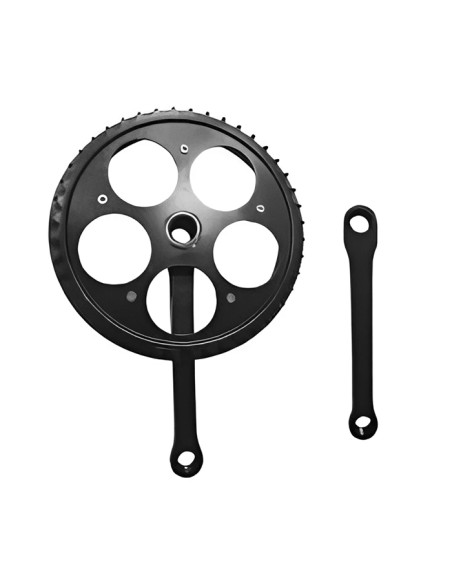 pédalier 44 dents en acier noir