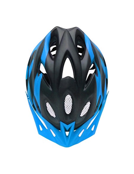 Soldier Casque de vélo avec feu arrière noir et bleu