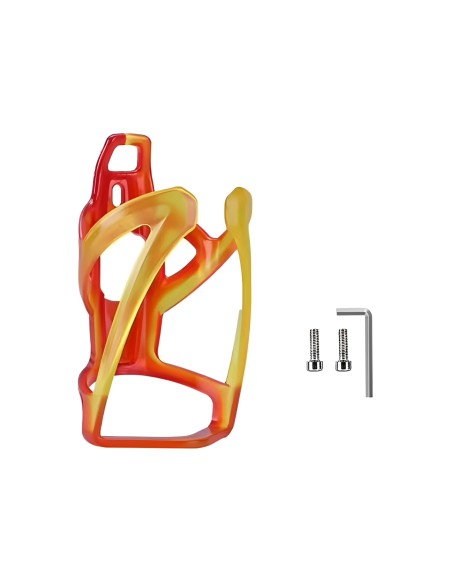 Porte-bidons pour vélo ombrés jaune et rouge