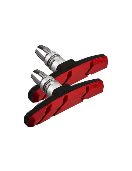 Shuangjie patin de frein de vélo rouge