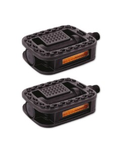 Paire de pédales de vélo Double Grip en plastique avec...